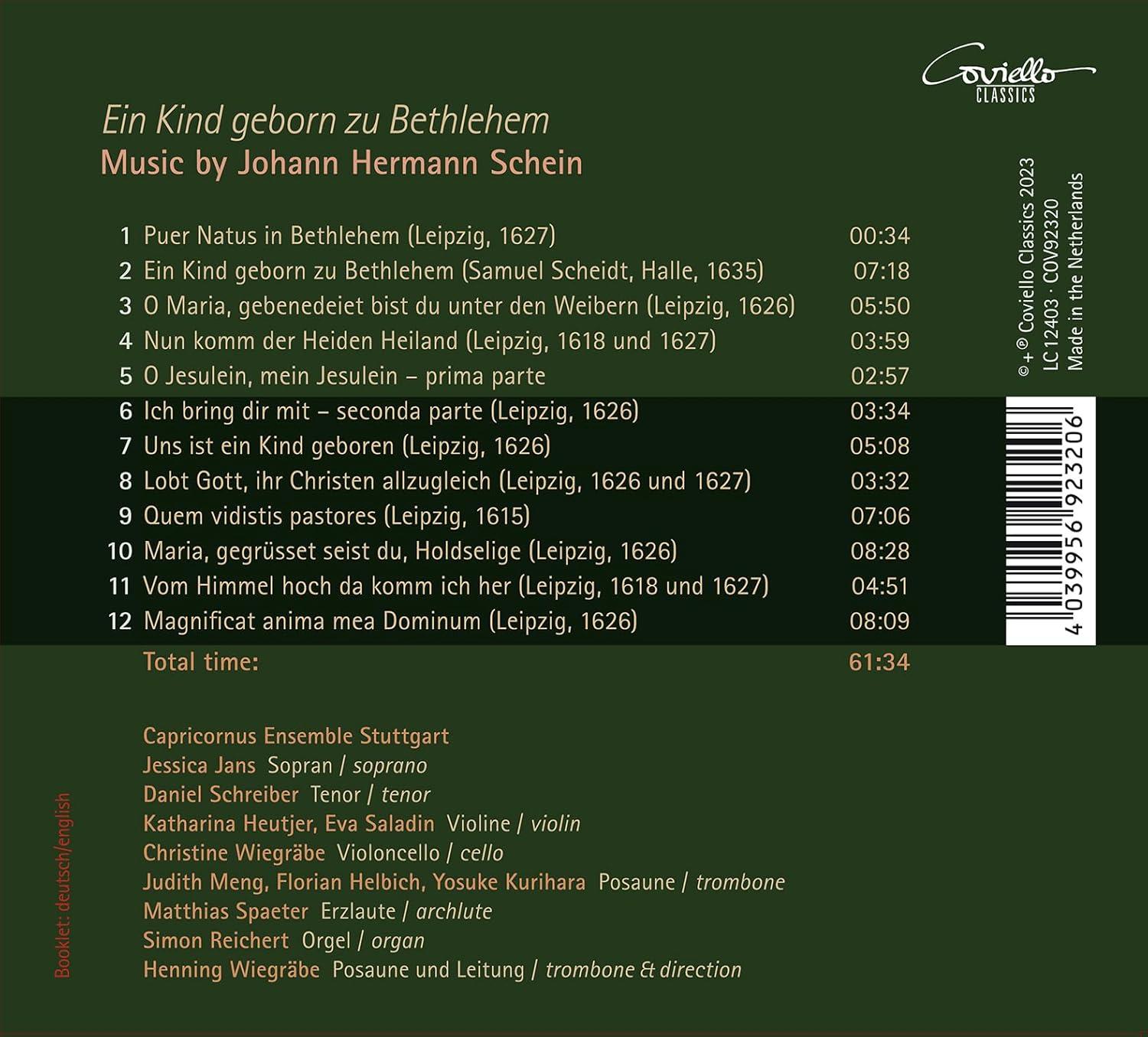 Ein Kind Geborn zu Bethlehem
