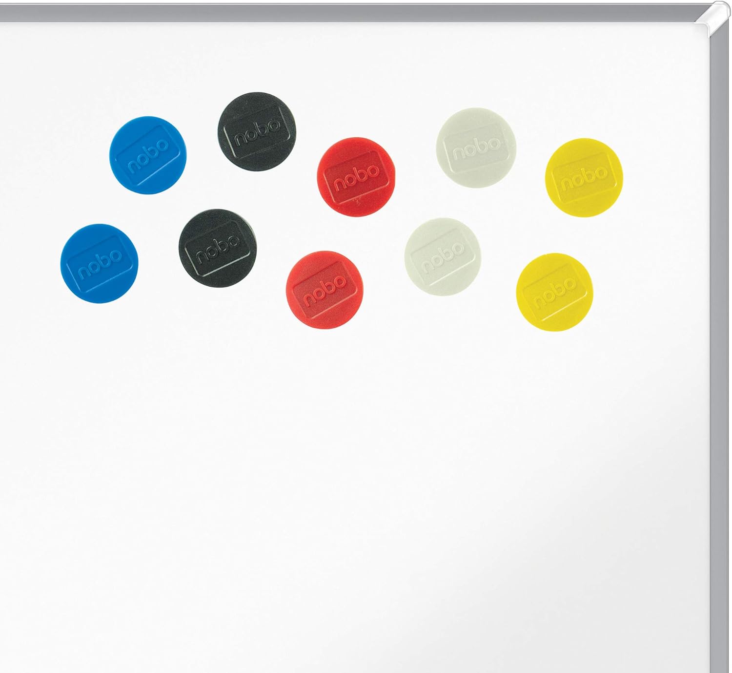 Nobo Magnetic Whiteboard Magnets, 38mm, Pack of 10, 1915318, Coloured