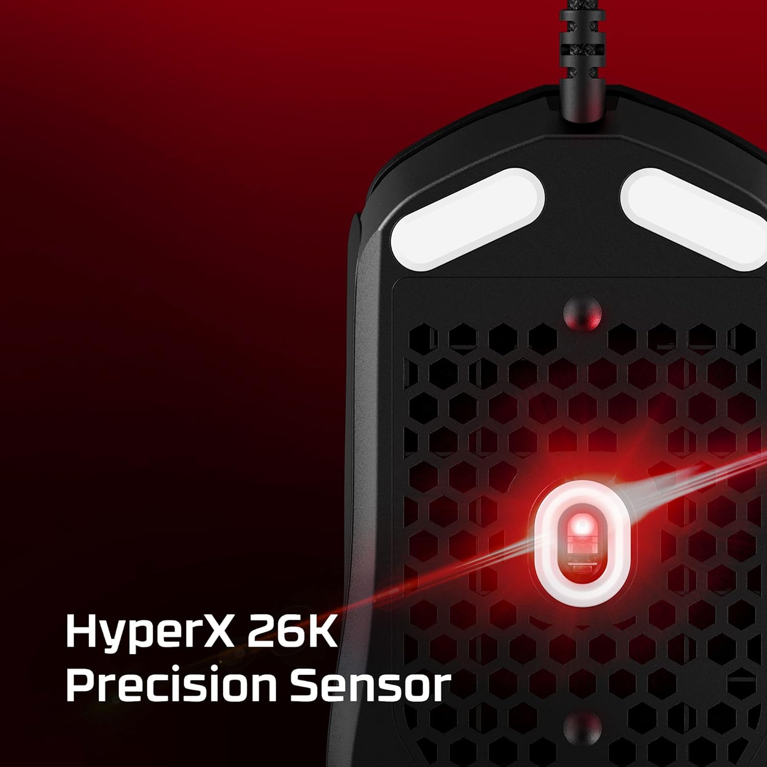 HyperX Pulsefire Haste 2, Mouse Gaming Cablato, Illuminazione RGB, 6 Tasti Personalizzabili, Fino a 26000 DPI, Resistenza fino a 100 Milioni di Clic, 4 Impugnature Antiscivolo