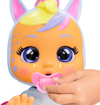 Cry Babies Crawling Jenna, Bambola Interattiva Crawling Jenna Gattona Davvero e Riproduce Realistici Suoni di Bebè Piange Lacrime Vere Quando Perde il Ciuccio, Giocattolo Bambine e Bambini +18 Mesi