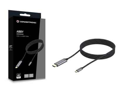 Conceptronic ABBY10G USB-C to HDMI Male to Male Cable 4K60Hz