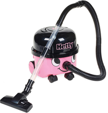 Casdon Henry & Hetty Toys - Hetty Vacuum Cleaner - Pink Vacuum Cleaner Toy with Real Function & Nozzle Accessories - Kids Cleaning Set - For Children Aged 3+ Single