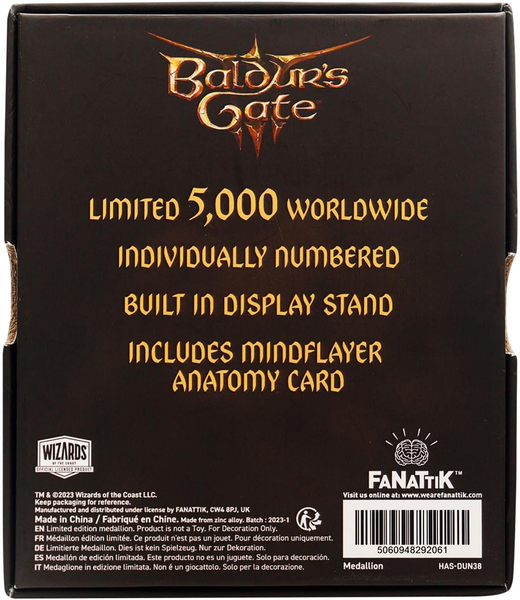 Dungeons & Dragons Limited Edition Baldur's Gate 3 Metal Collectible Medallion