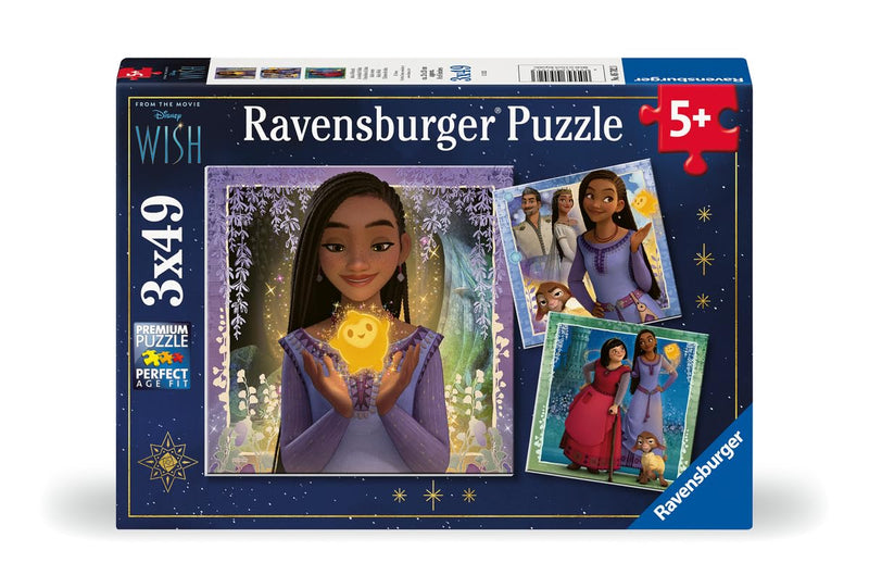 Ravensburger 5702 Disney Wish Movie-3x 49 Piece Jigsaw Puzzles for Kids Age 5 Years Up