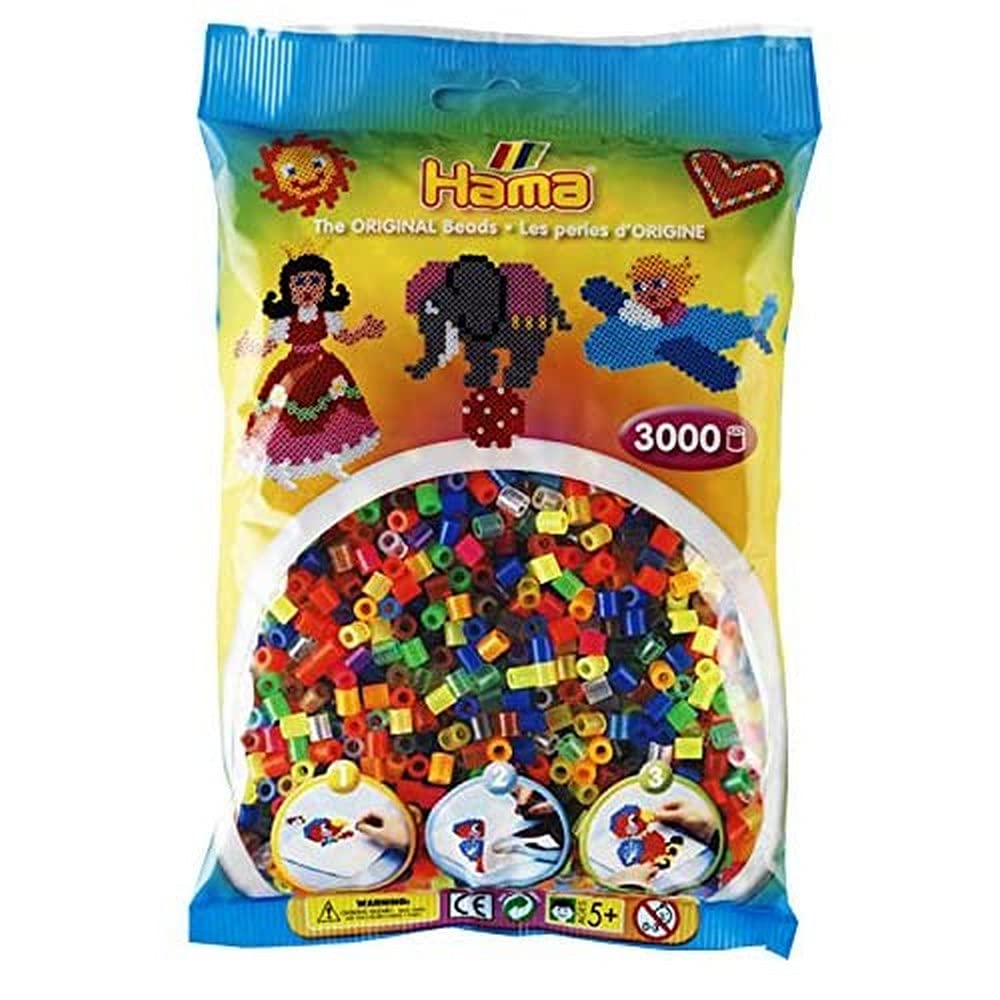 HAMA Perlen Transp. Neon 3.000 Stuck