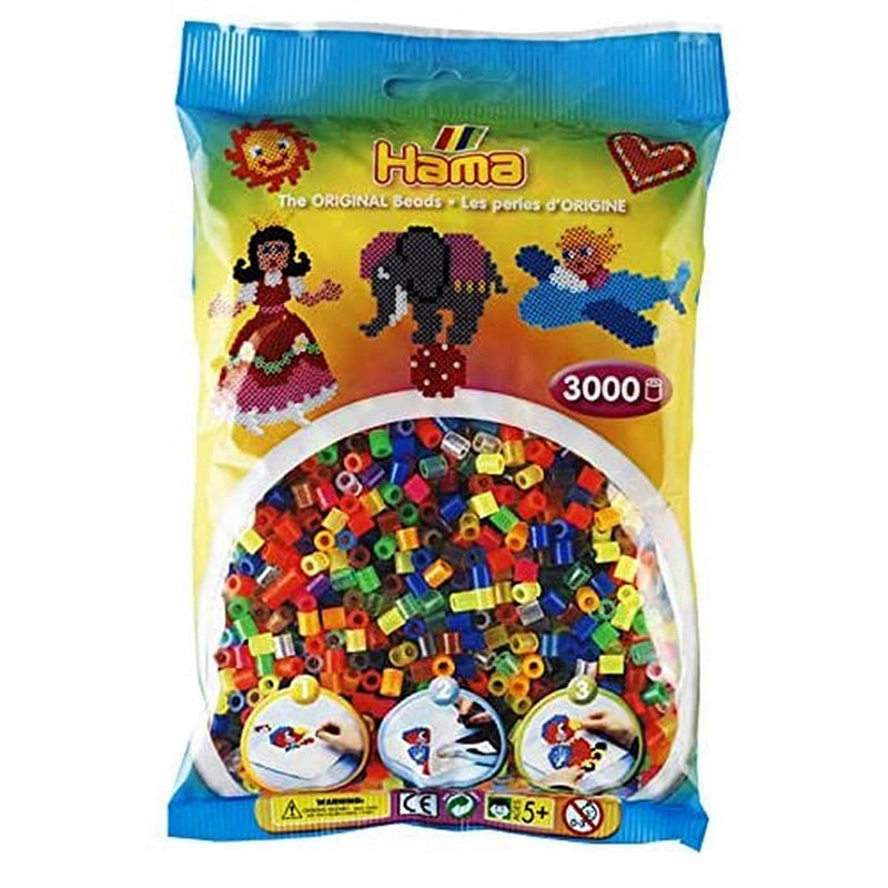 HAMA Perlen Transp. Neon 3.000 Stuck