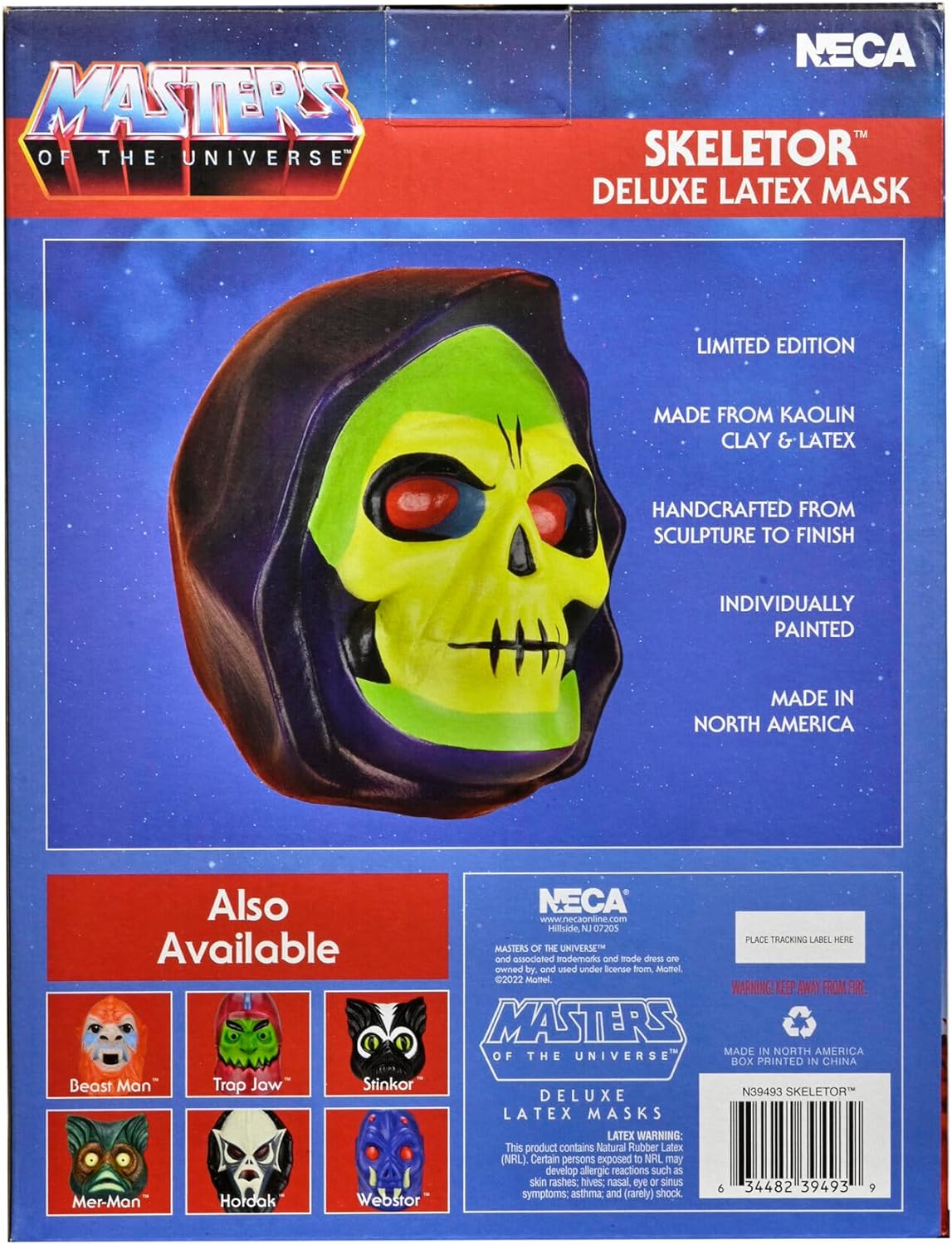 NECA Masters of The Universe réplique masque en latex Deluxe de Skeletor