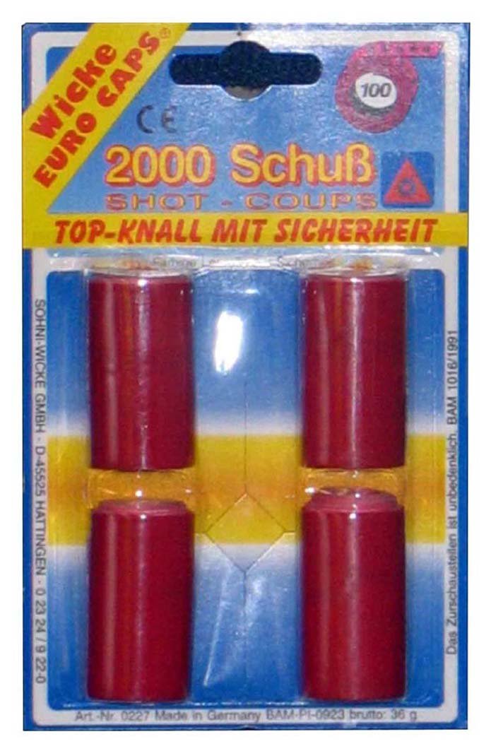 Schrödel 8070227 2000 Shots Ammunition 100-Shot Cap Guns, One Size