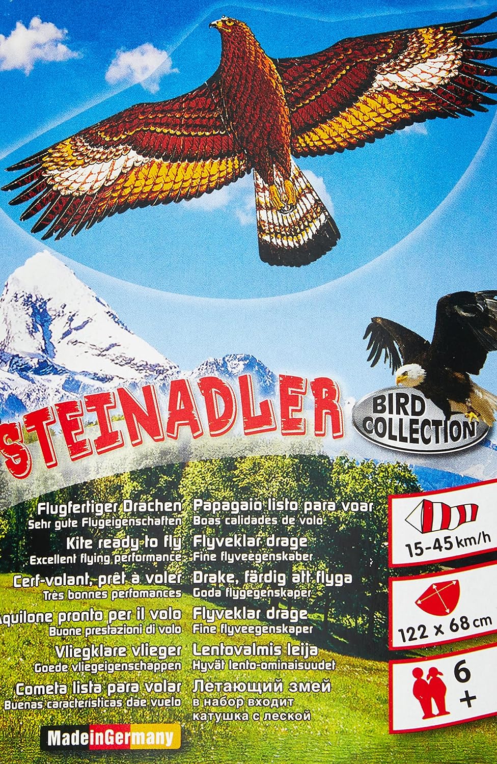 Einleinerdrachen Steinadler 112x68cm