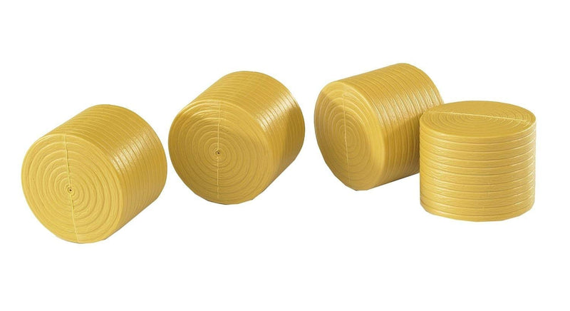bruder 02344 Accessories 4 Round Bales Ochre Brown 1:16 Accessories Bale Winder Baler Farm Agriculture Combine Harvester