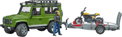 Bruder 2589 Other License 02589 Land Rover Defender with Trailer and Scrambler Ducati Full Throttle