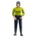 Woman with Dark Blue Trousers and Boots Green/Dark Blue Light Skin