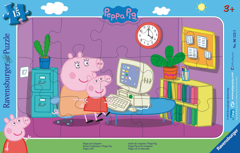 Ravensburger – 06123 – Peppa Pig in Front of The Computer 15-Piece Jigsaw Puzzle