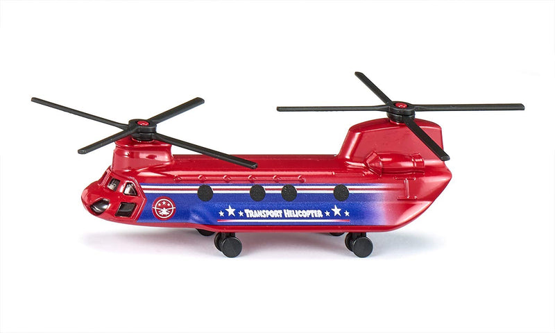siku 1689, Transport Helicopter, Red/Blue, Metal/Plastic, Folding rotors