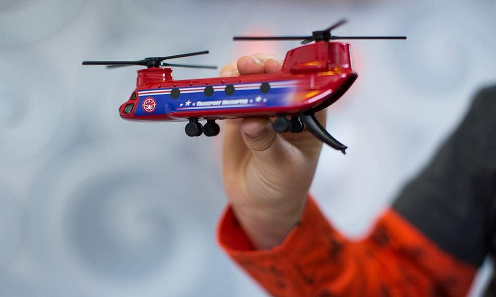 siku 1689, Transport Helicopter, Red/Blue, Metal/Plastic, Folding rotors