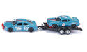 siku 2565, Dodge Charger with Dodge Challenger SRT Racing, Sky Blue, Metal/Plastic, 1:55, Functional doors Dodge Charger + Dodge Challenger SRT Racing