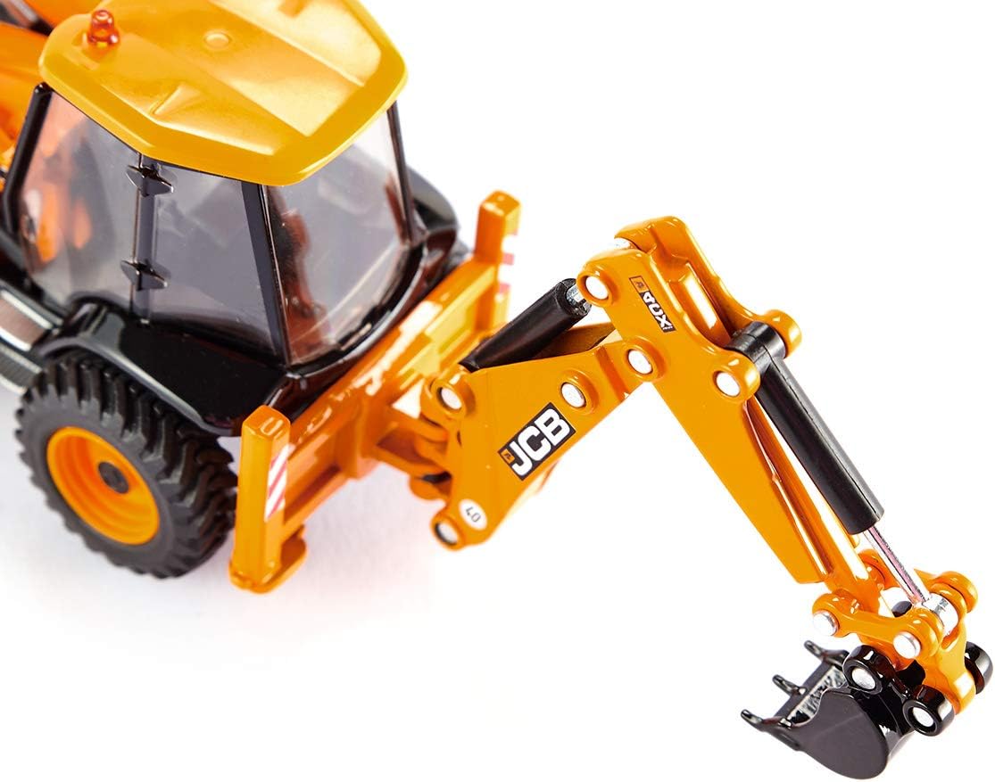 siku 3558, JCB 4CX Backhoe Loader, 1:50, Metal/Plastic, Yellow, Multifunctional, Can be combined with siku models of the same scale JCB 4CX Digger Loader