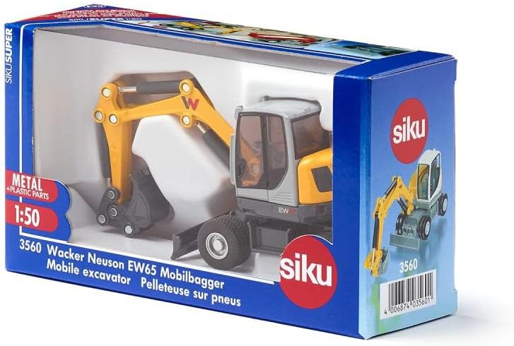 SIKU 3560 Super Other License Wacker Neuson EW65 Mobile excavator, yellow