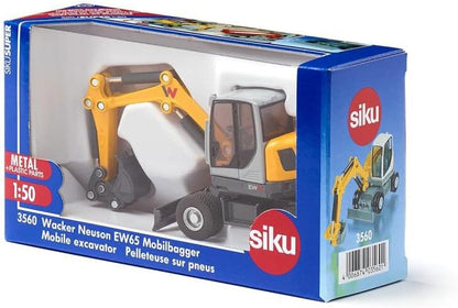 SIKU 3560 Super Other License Wacker Neuson EW65 Mobile excavator, yellow
