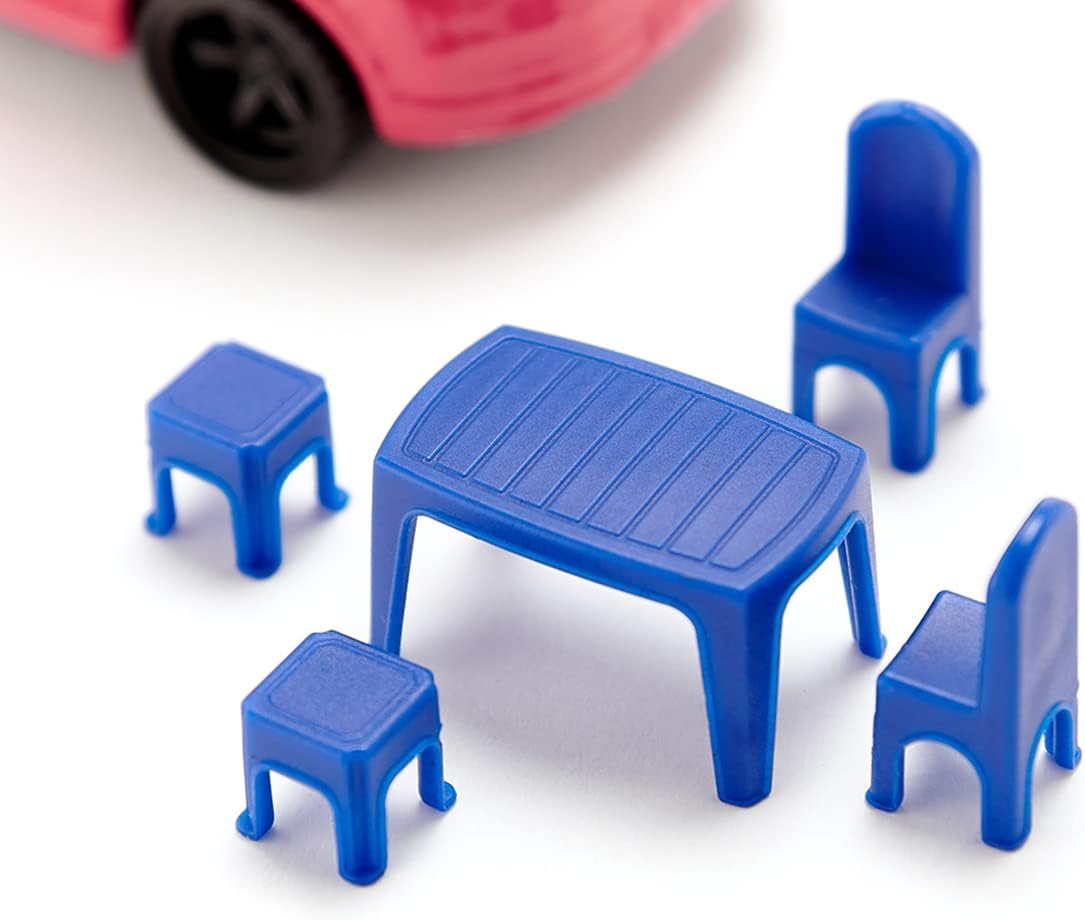 siku 1922, VW T6 California Camper, 1:50, Metal/Plastic, Red/White, Chairs, stool and folding roof