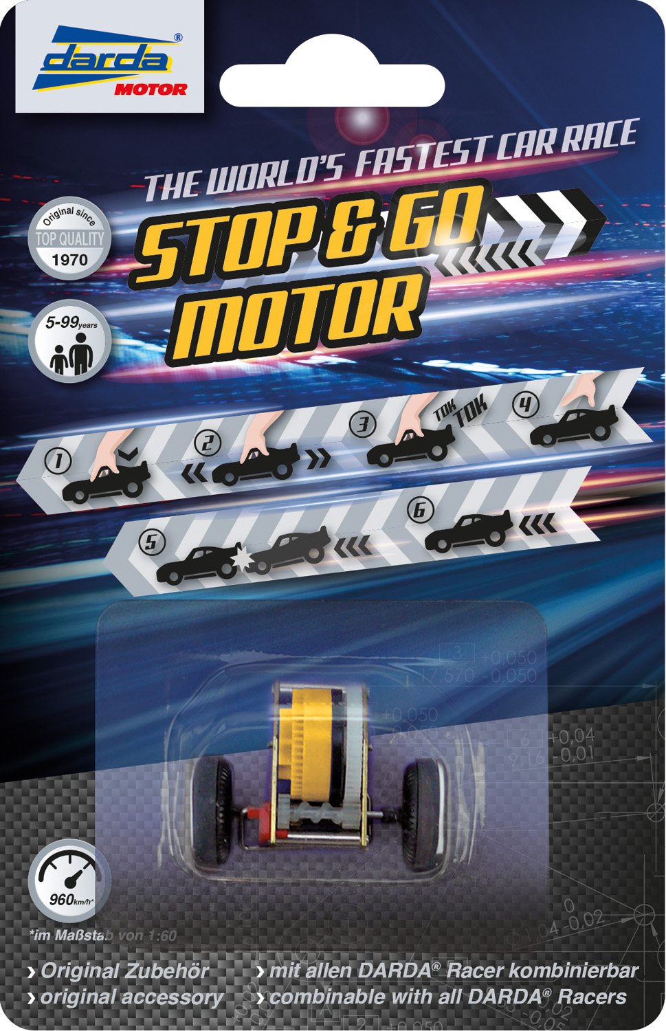 Darda 4006942504206 50420 Stop, Go Motor Austauschmotor,Schwarz
