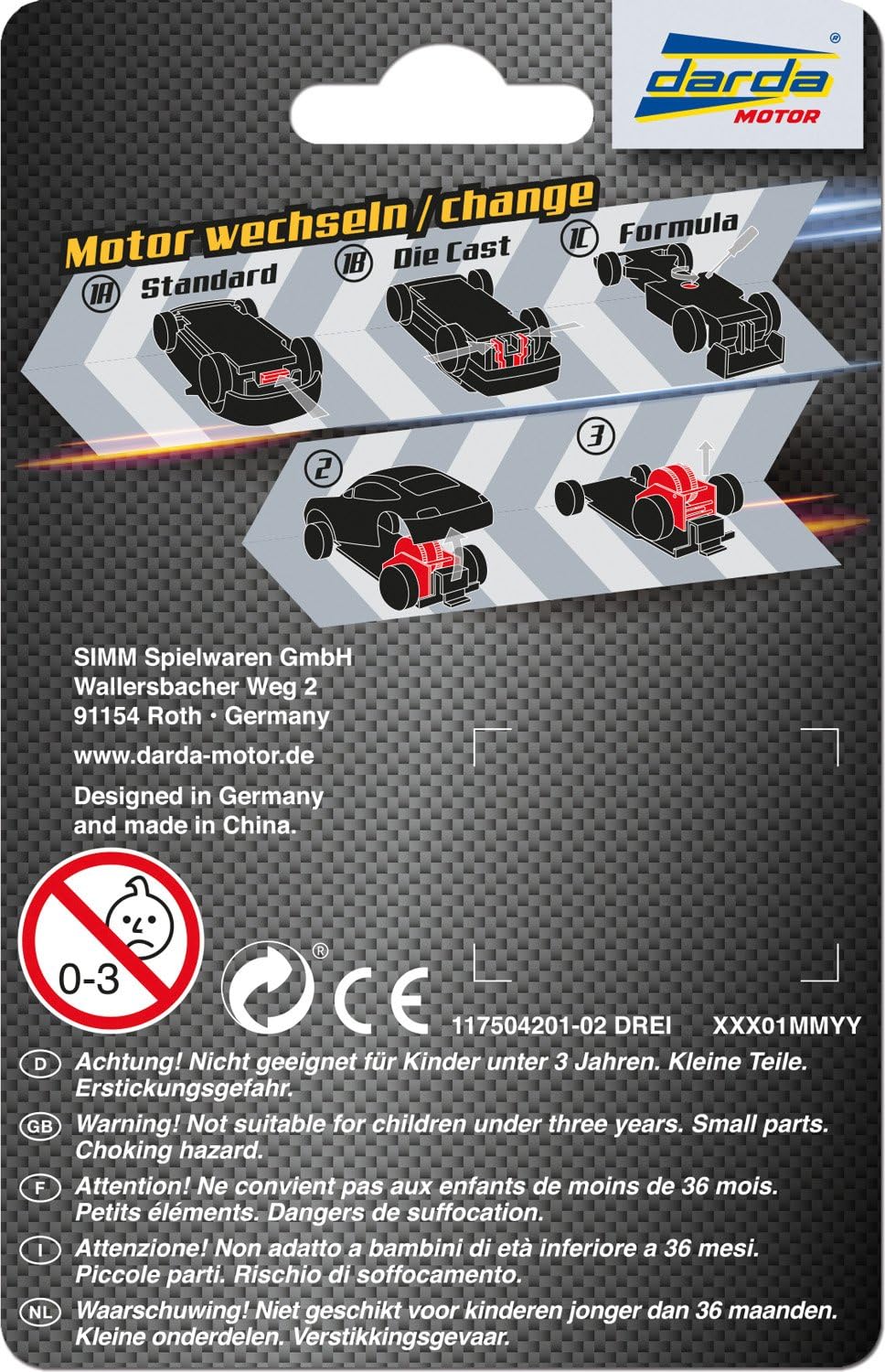 Darda 4006942504206 50420 Stop, Go Motor Austauschmotor,Schwarz