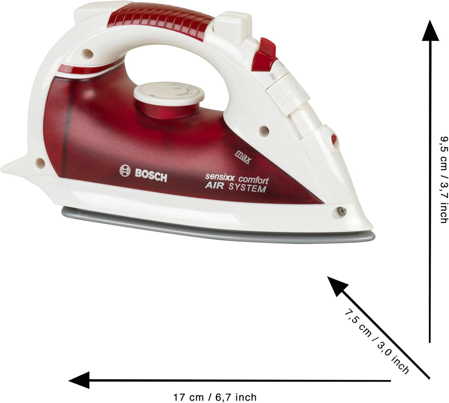 Theo Klein 6254 Bosch Iron I Ideal Children's Iron with Water Spray Function I Toys for Children Aged 3 and over