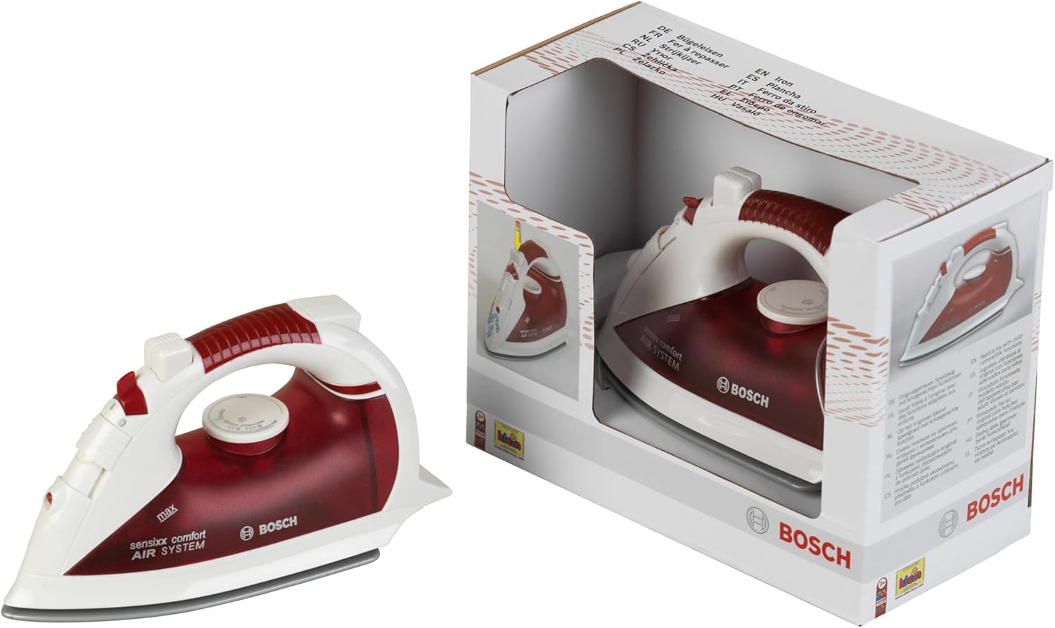 Theo Klein 6254 Bosch Iron I Ideal Children's Iron with Water Spray Function I Toys for Children Aged 3 and over