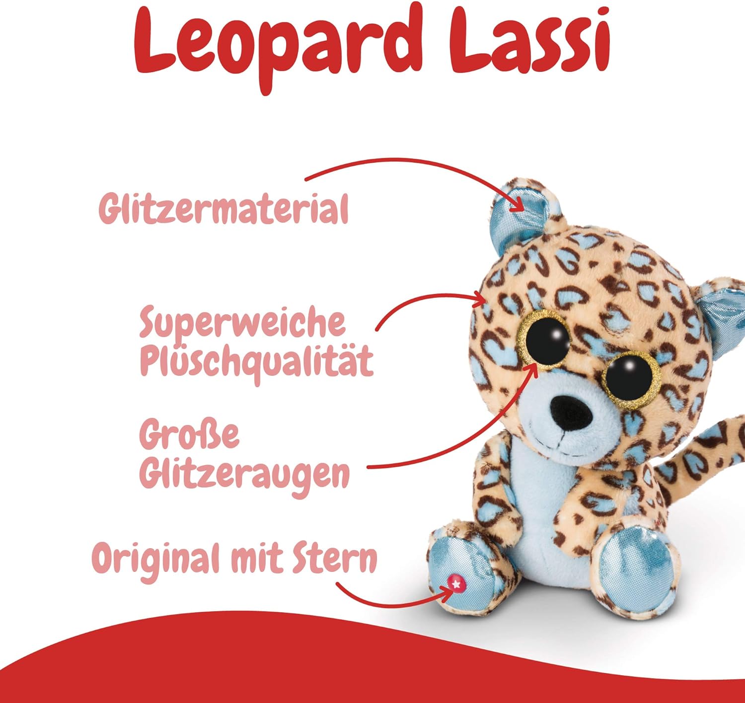 Nici 45566 GLUBSCHIS Cuddly Toy Leopard Lassi 25cm