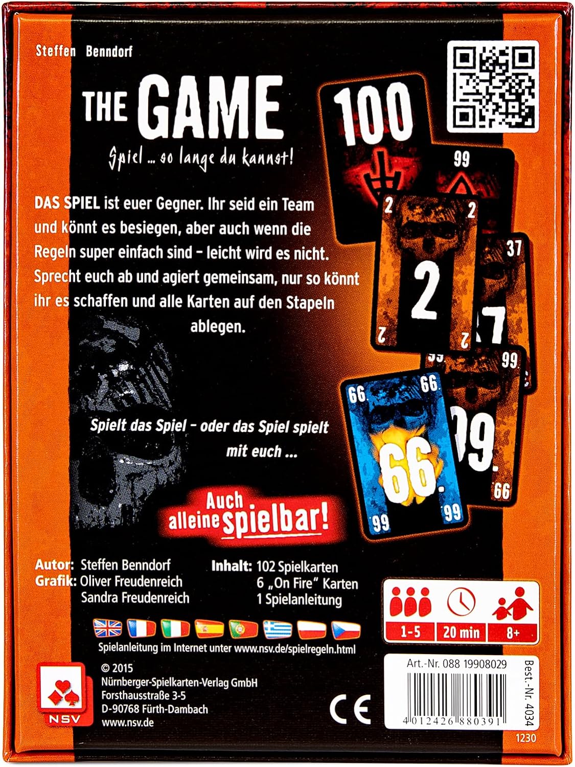 Nürnberger Spielkarten Verlag - Juego de Cartas, 1 a 5 Jugadores (4034) (versión en alemán