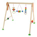 Hess Holzspielzeug 13371 - Spielgerät aus Holz, Serie Bär Henry, für Babys, handgefertigter Spielbogen mit farbenfrohen Figuren und Rasseln, ca. 62 x 57 x 55 cm altes Modell