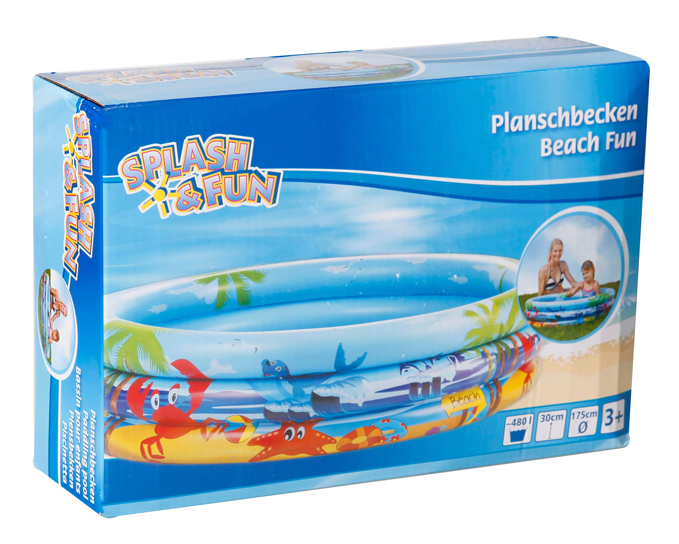 VEDES Großhandel GmbH - Ware 0077703454 SF Beach Fun Paddling Pool 175 cm, CM