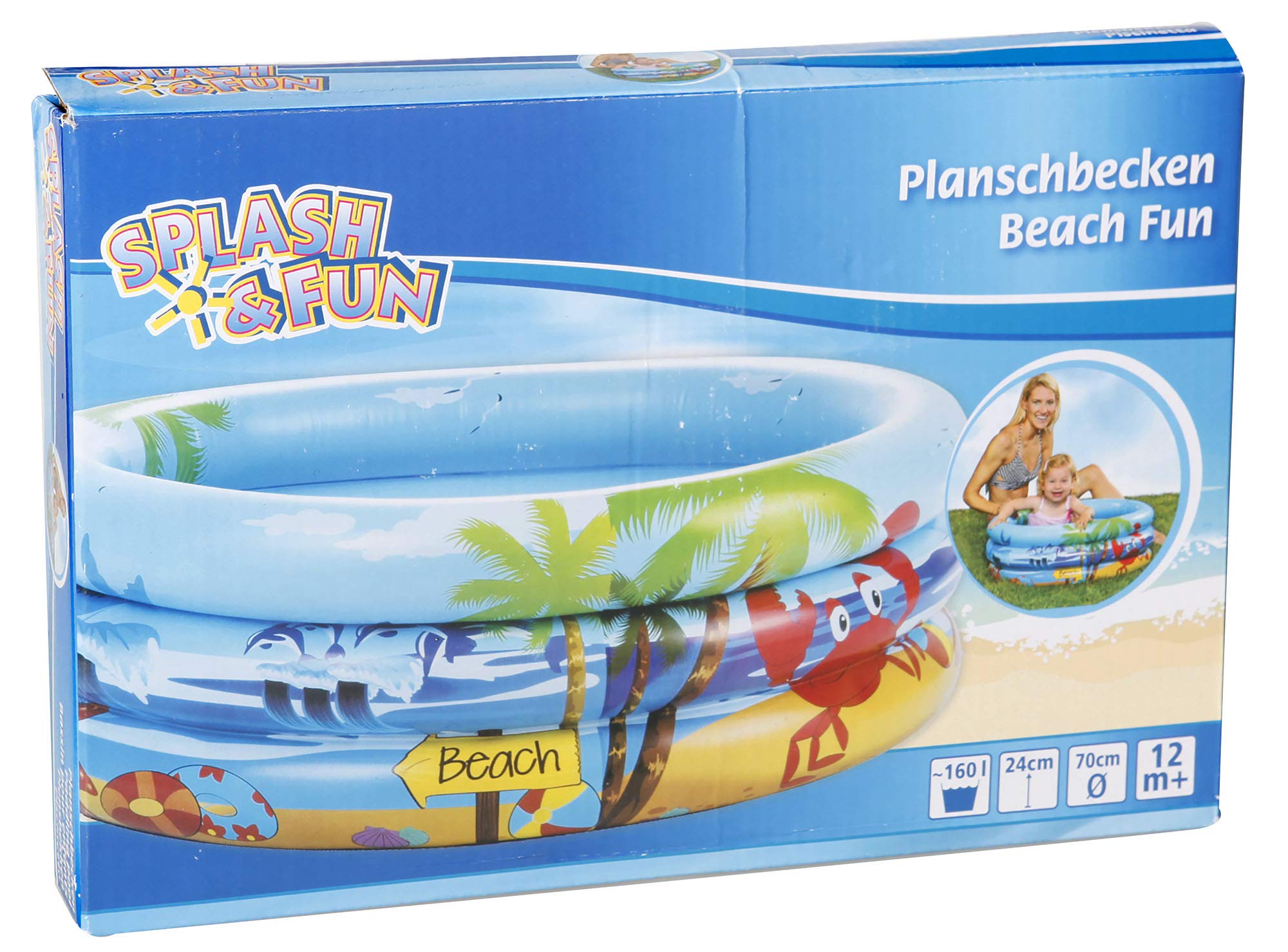 VEDES Großhandel GmbH - Ware Splash & Fun Baby Paddling Pool Beach Fun Diameter 70 cm