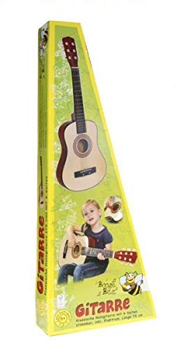 Vedes Wood Guitar(30") Holzgitarre mit 6 Saiten, 75cm