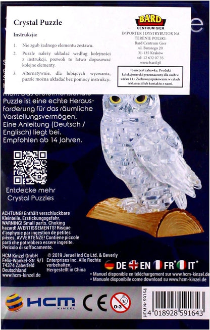 HCM Kinzel Crystal Puzzle - Eule transparent