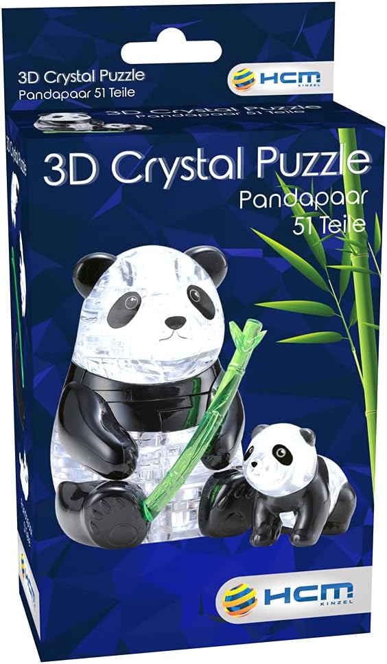 Crystal Puzzle 3D Pandapaar 51 Teile