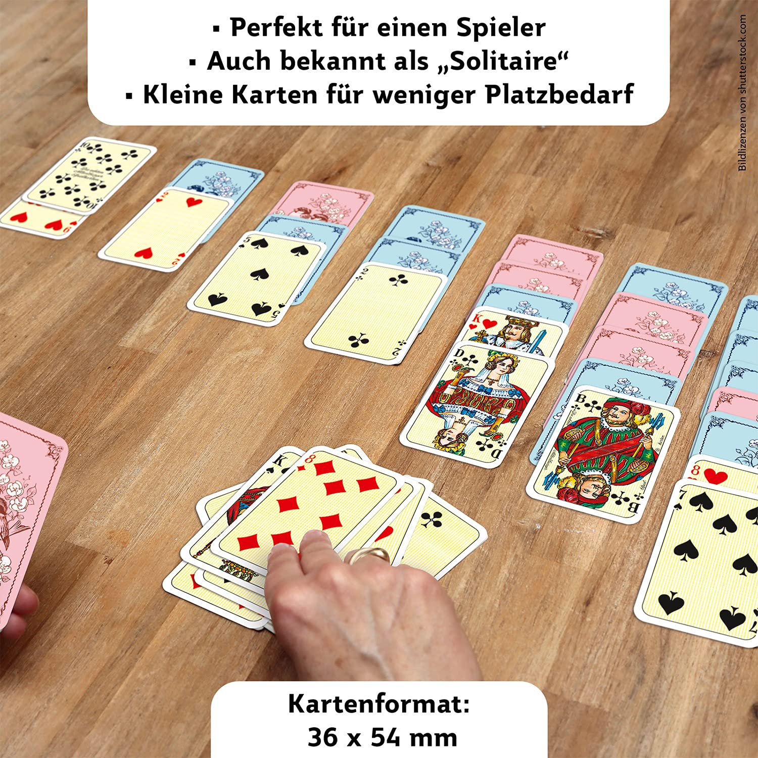 ASS 22570097 Mini-Patience-Das Klassische Kartenspiel-im Miniformat, Keine, ab 8 Jahren