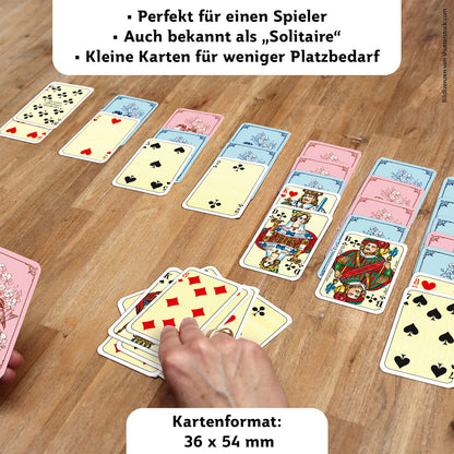 ASS 22570097 Mini-Patience-Das Klassische Kartenspiel-im Miniformat, Keine, ab 8 Jahren
