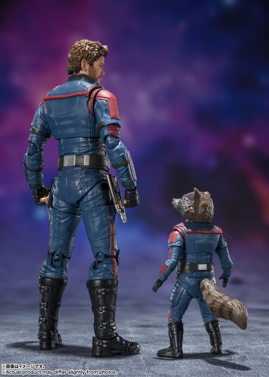 TAMASHII NATIONS - Guardians of The Galaxy: Vol. 3 - Star Lord & Rocket Raccoon (Guardians of The Galaxy: Vol. 3), Bandai Spirits S.H.Figuarts Action Figure