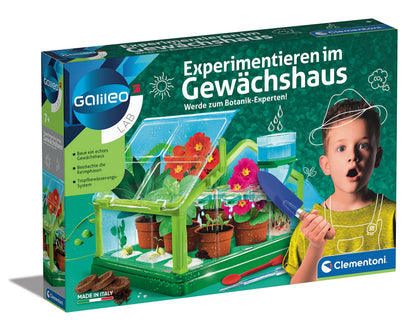 CLEMENTONI 59081 Galileo Growhouse Experiment Set, Multicoloured, 7 x 45,1 x 31,1 cm Experimenting in the greenhouse