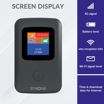 4G Range STRONG Routers (4G Mini WiFi Hotspot Screen