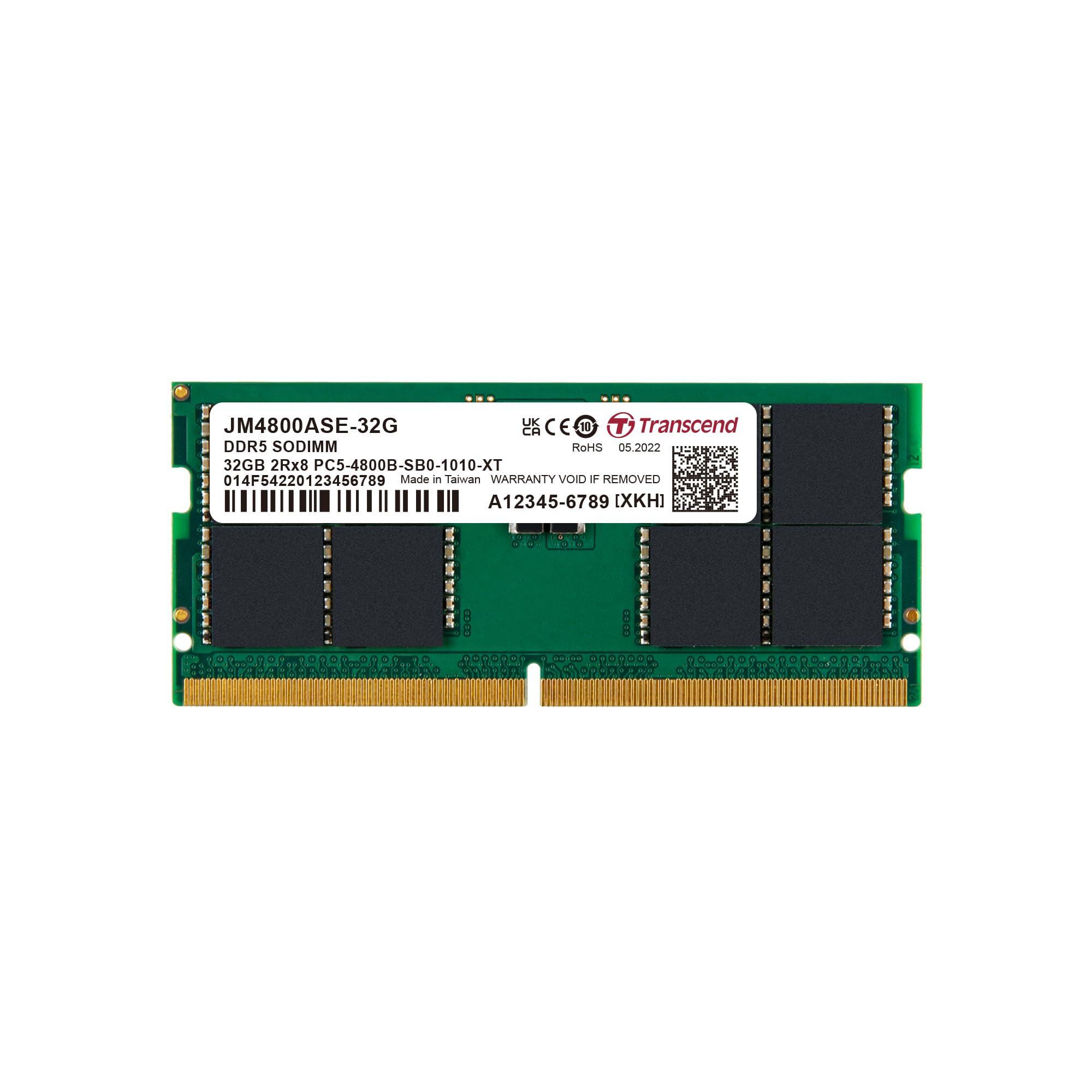 Transcend Modulo di memoria SO-DIMM da 32 GB DDR5 4800 MHz - JM4800ASE-32G