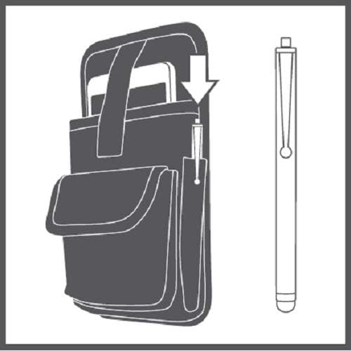 MOBILIS Holster Cartuchera Funda para Ordenador Móvil/Escáner con Cinturón y Bolsillo, Texti Resistente, Negro