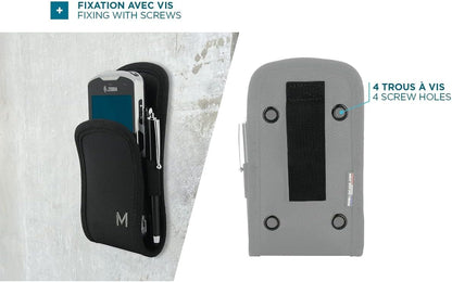 Mobilis Holster Case for Input Terminal/Smartphone with Belt - Interior Dimensions 180 x 90 x 30 mm - Black