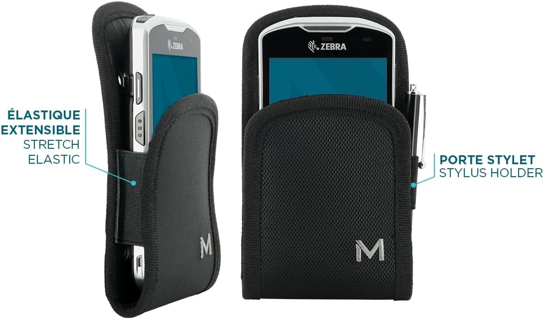 Mobilis Holster Case for Input Terminal/Smartphone with Belt - Interior Dimensions 180 x 90 x 30 mm - Black