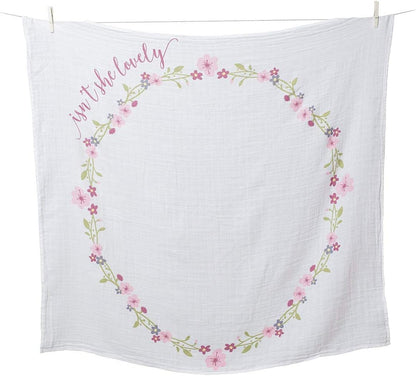 Lulujo Milestone Swaddle Blanket and Card Set, Isn't she Lovely