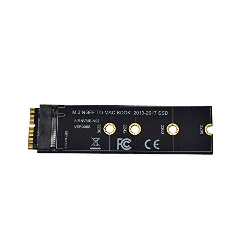 Nrpfell Connecteurs SSD M2 vers SSD pour Air 2013 2014 2016 2016 M.2 M Clé Pcie X4 Ngff vers SSD pour ordinateur portable