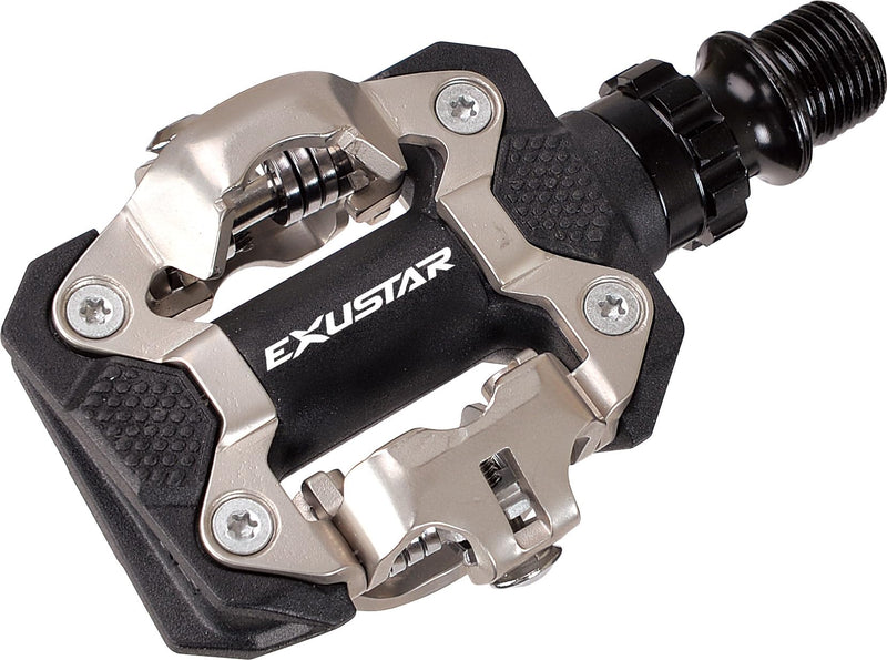 Exustar E-PM239 Clip-In Pedals, 9/16", Black