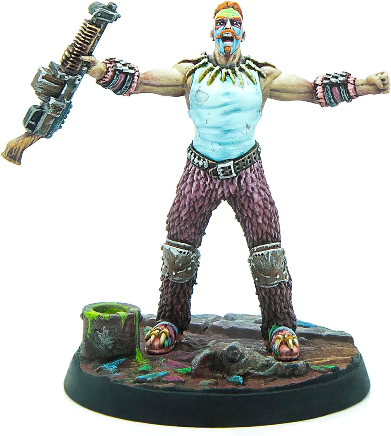 Modiphius: Fallout: Wasteland Warfare: Raiders Pack Top Dogs - 3 Figures, Nuka World Wave, 32mm Multi-Part Resin Unpainted Miniatures
