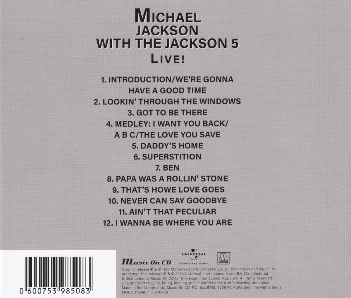 Michael Jackson With The Jackson 5 Live